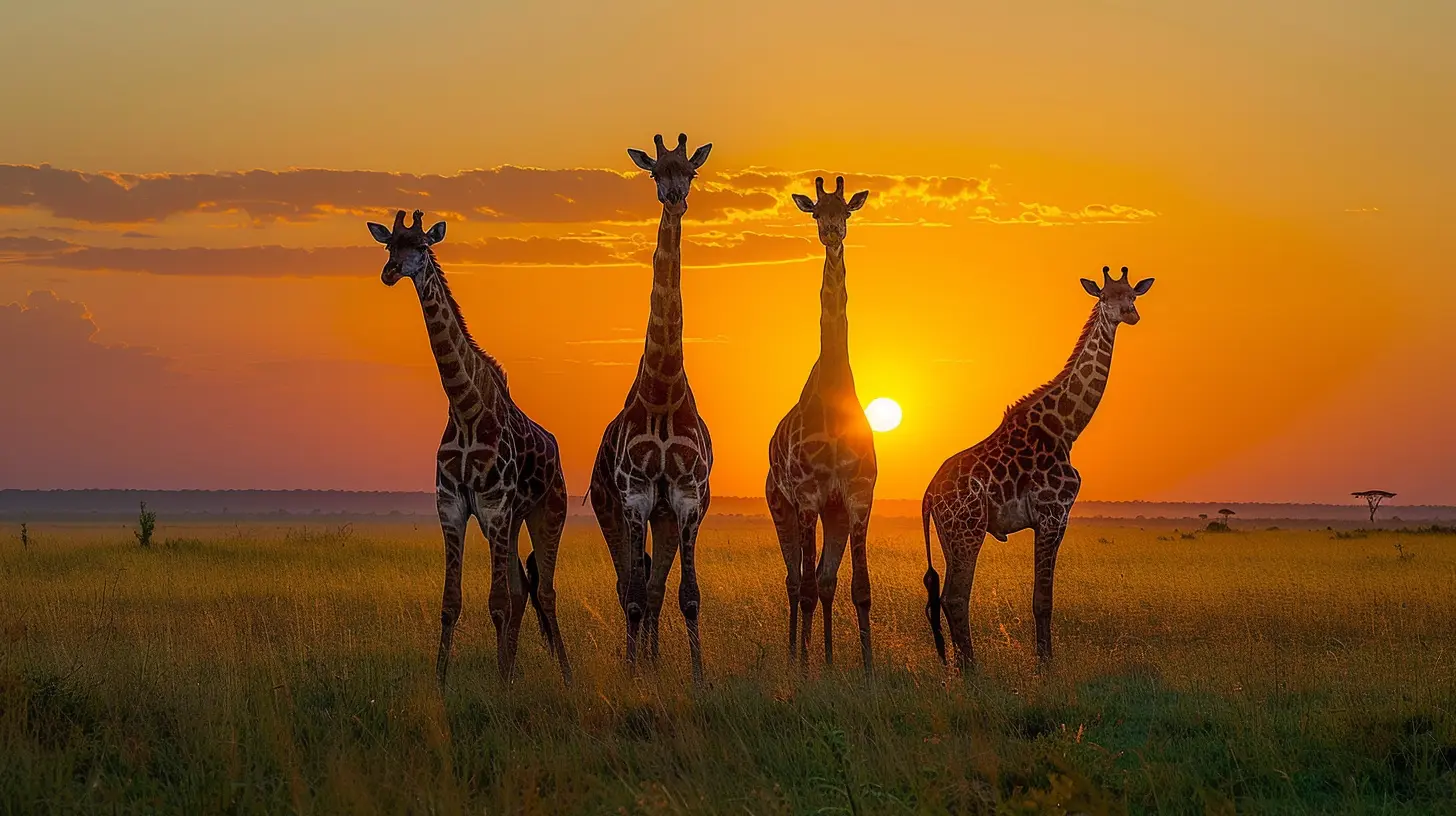 Giraffes at Sunrise: Wildlife Watching in Kenya
