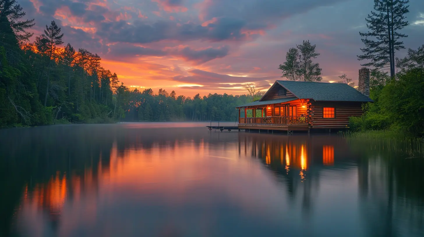 Serene Lakeside Cabins for Two